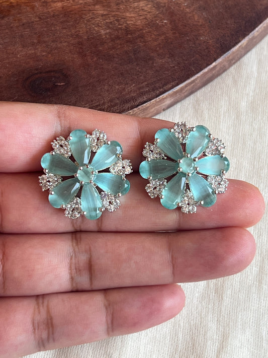 Mint flower studs
