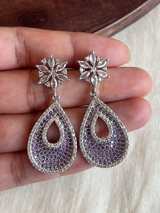 Lavender stones earrings