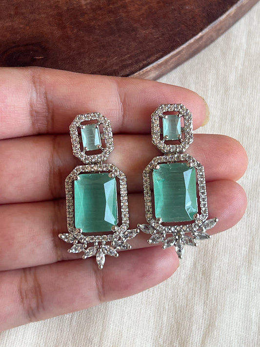 Mint stone earrings