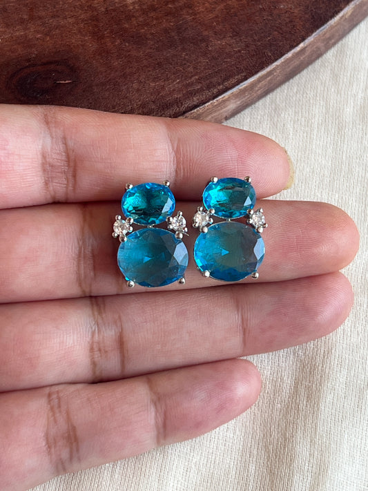 Light blue stone studs