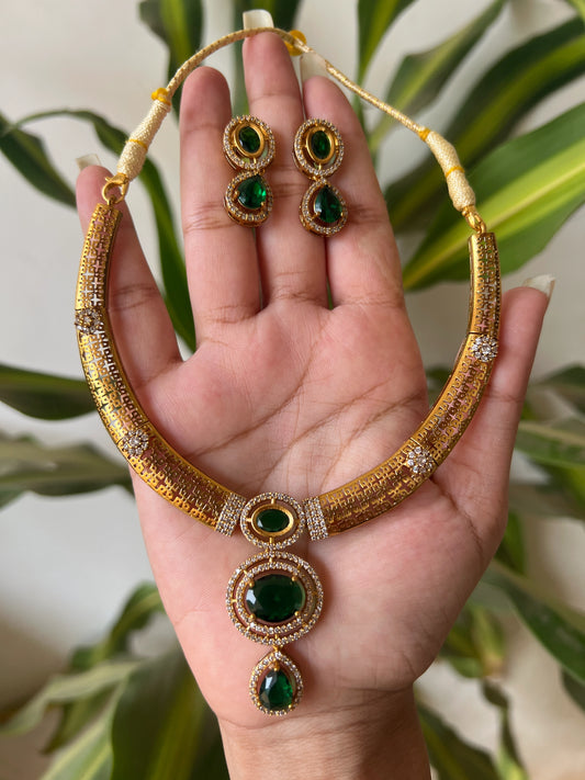 Green Semi hasli set