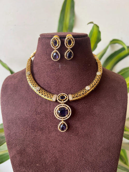 Purple Semi hasli set