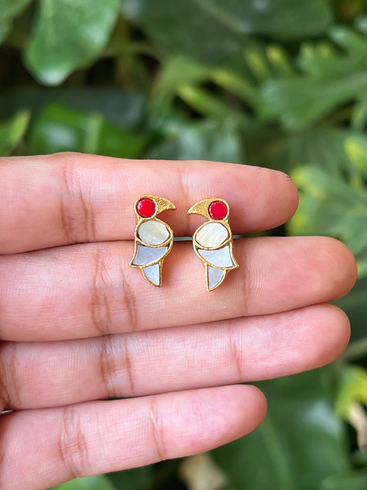 parrot studs (mop corel)