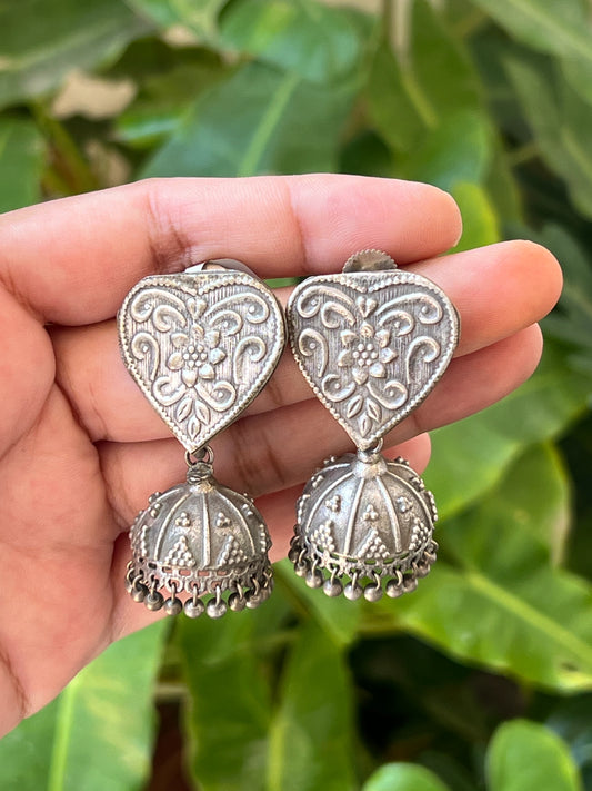 Oxidised jhumkas