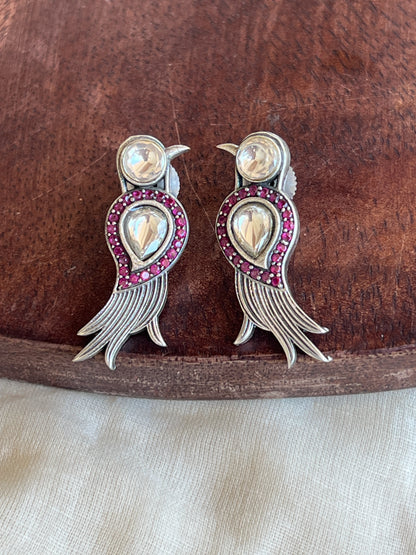 Parrot kundhan studs