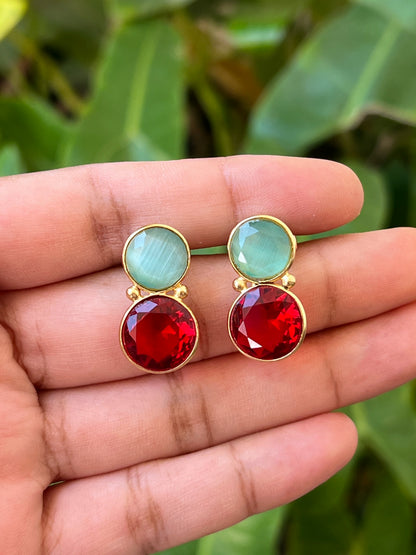 Stone earrings