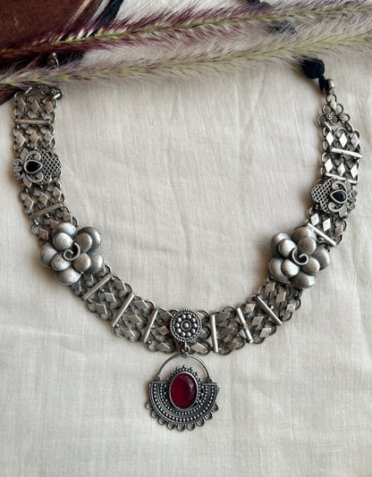 Oxidised fusion necklace