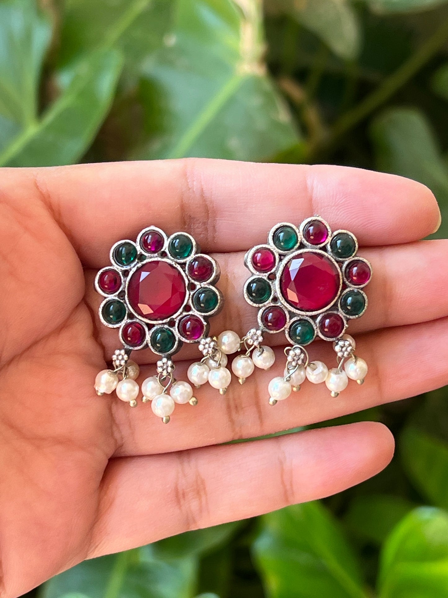 Multi stones earrings