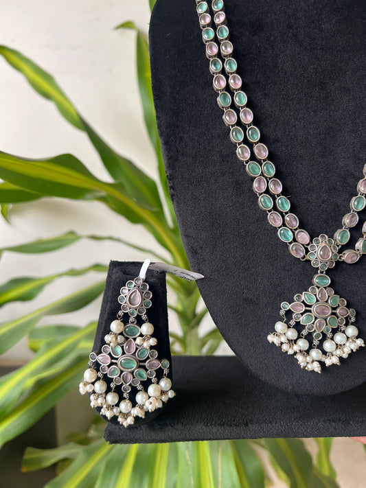 Oxidised necklace set