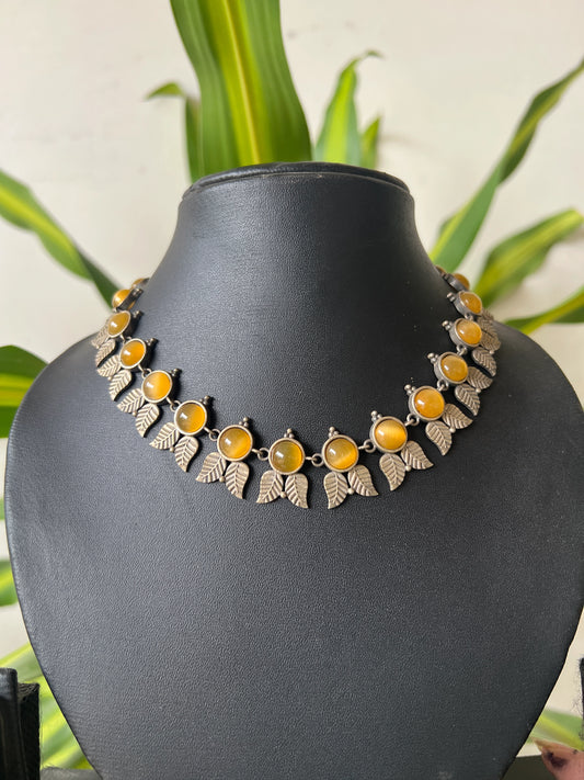 Oxidised necklace set