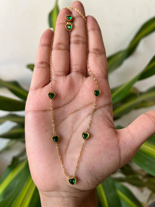 Anti tarnish necklace set