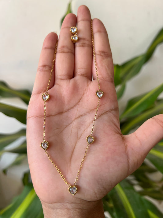 Anti tarnish necklace set