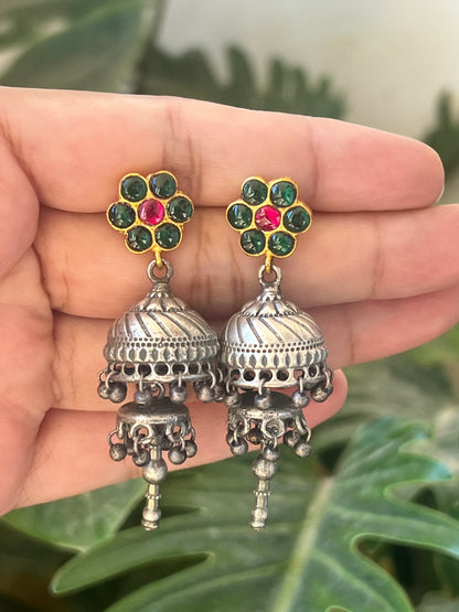 Kundhan Fusion jhumkas
