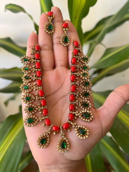 Coral necklace set