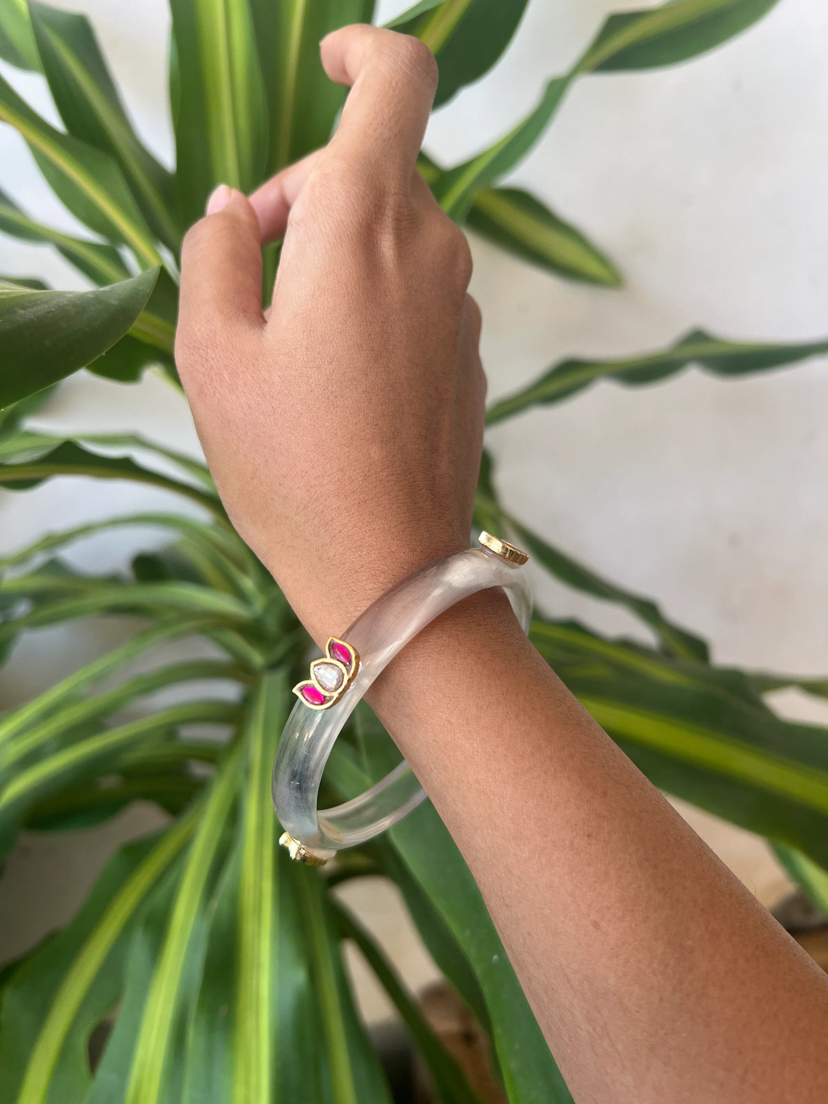 Resin kundhan bangle