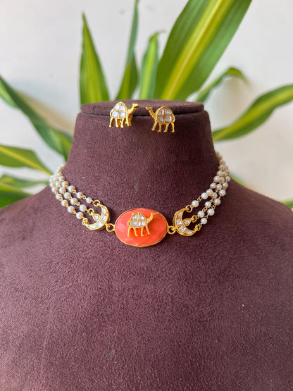 Gold Polish necklace set