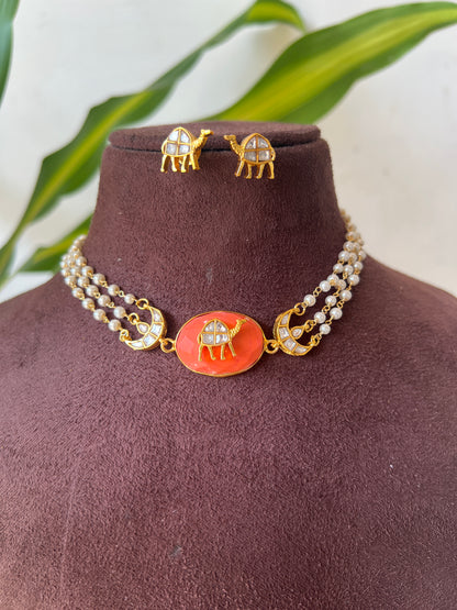 Gold Polish necklace set