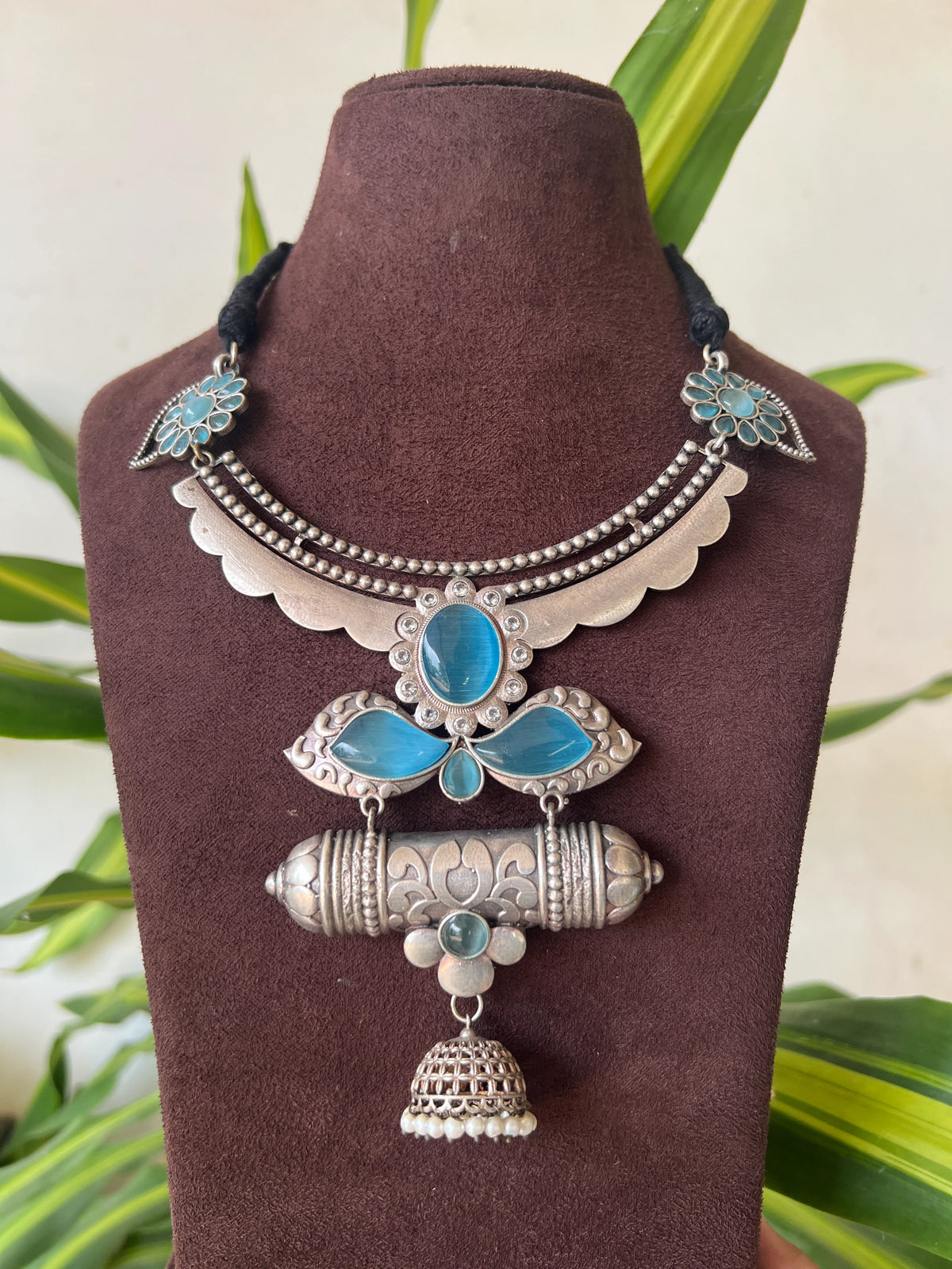 Oxidised necklace set