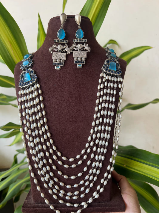 Oxidised necklace set