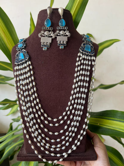 Oxidised necklace set