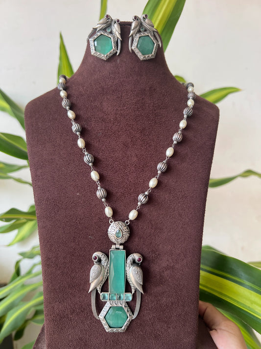Oxidised necklace set