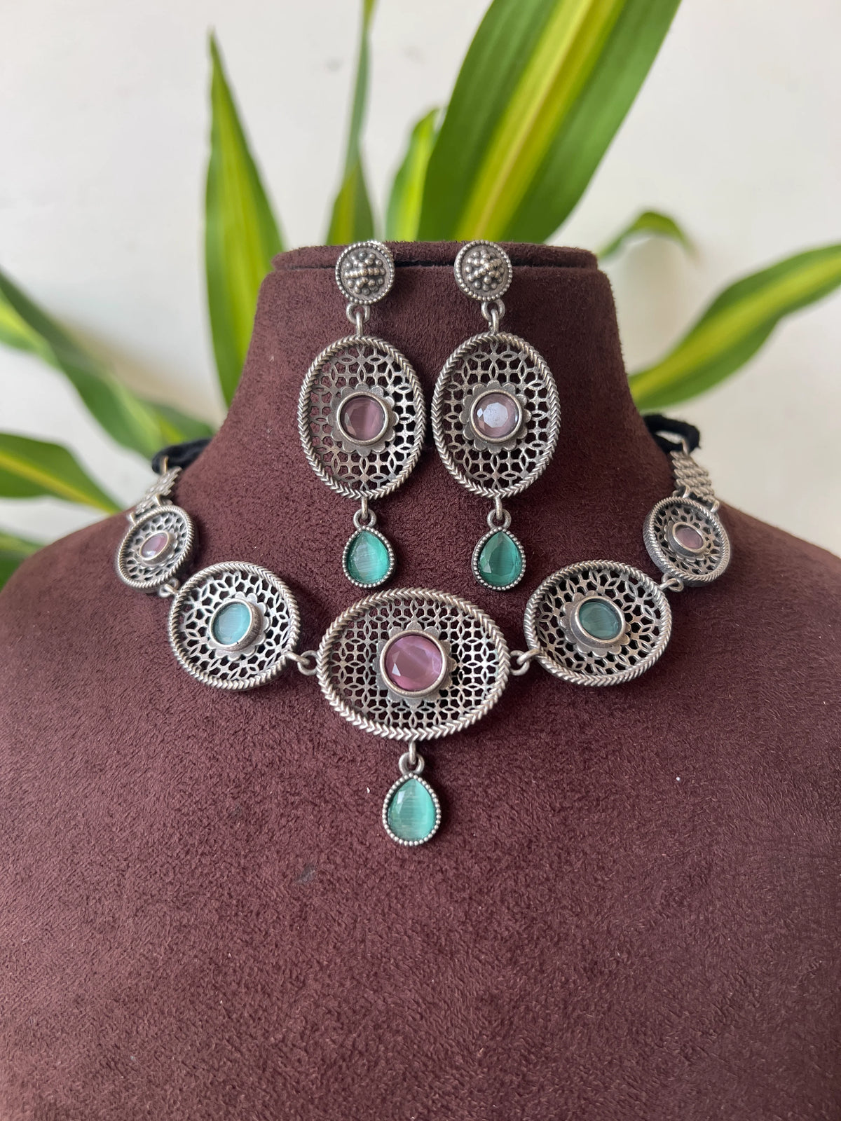 Oxidised necklace set