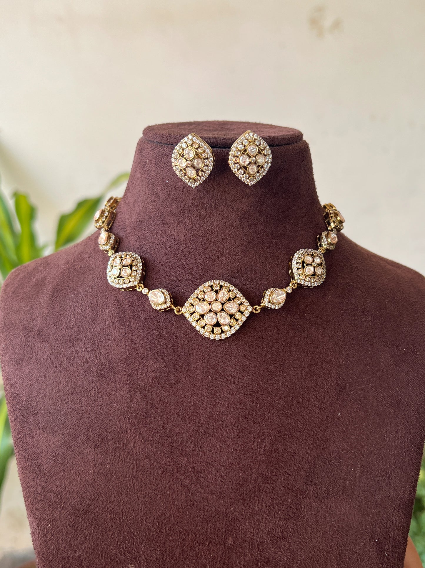 Polki necklace set