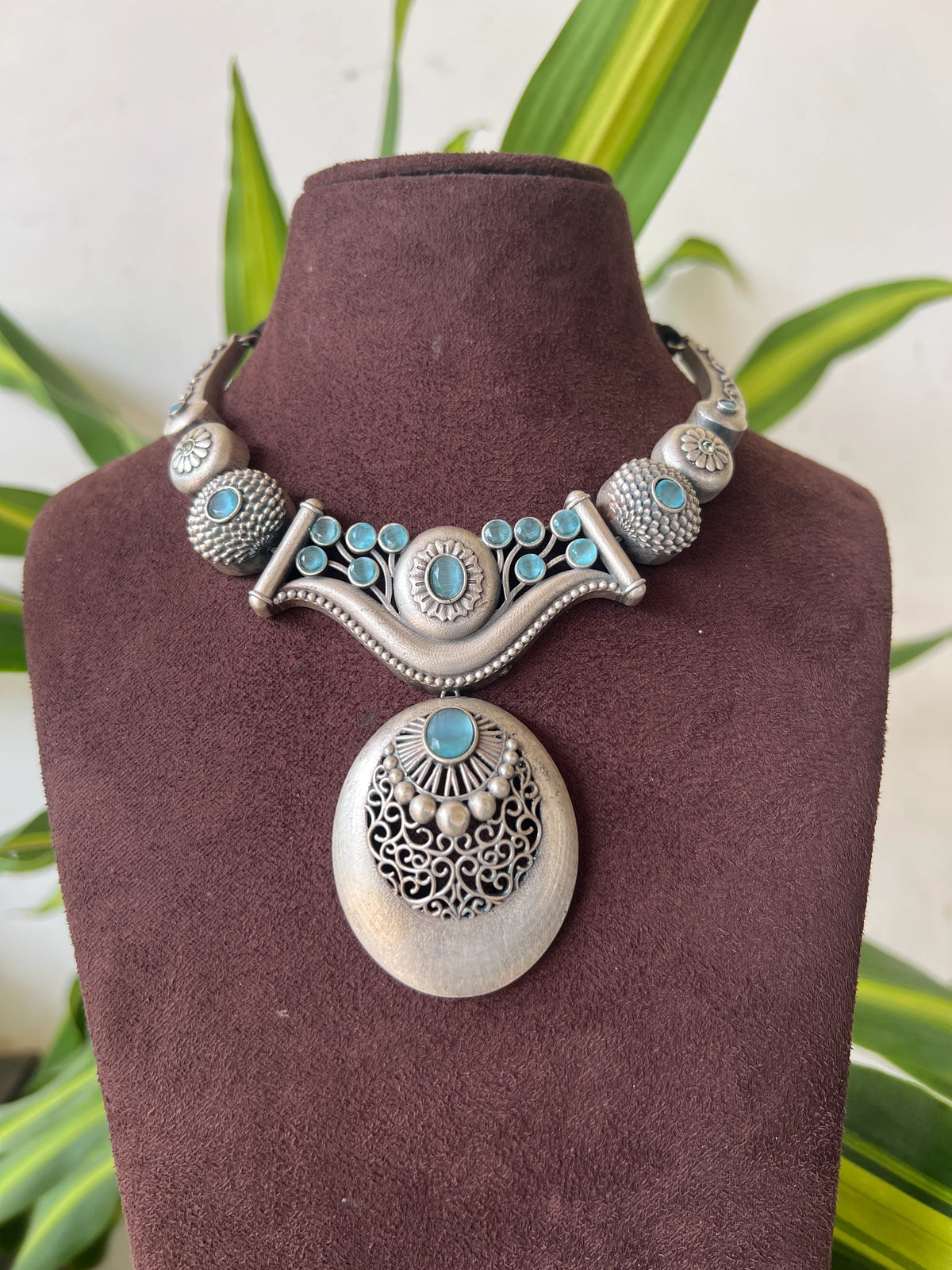 Oxidised necklace