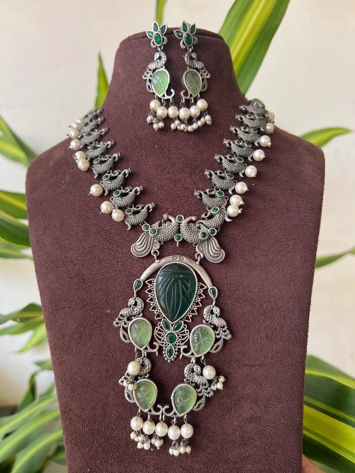 Oxidised necklace set
