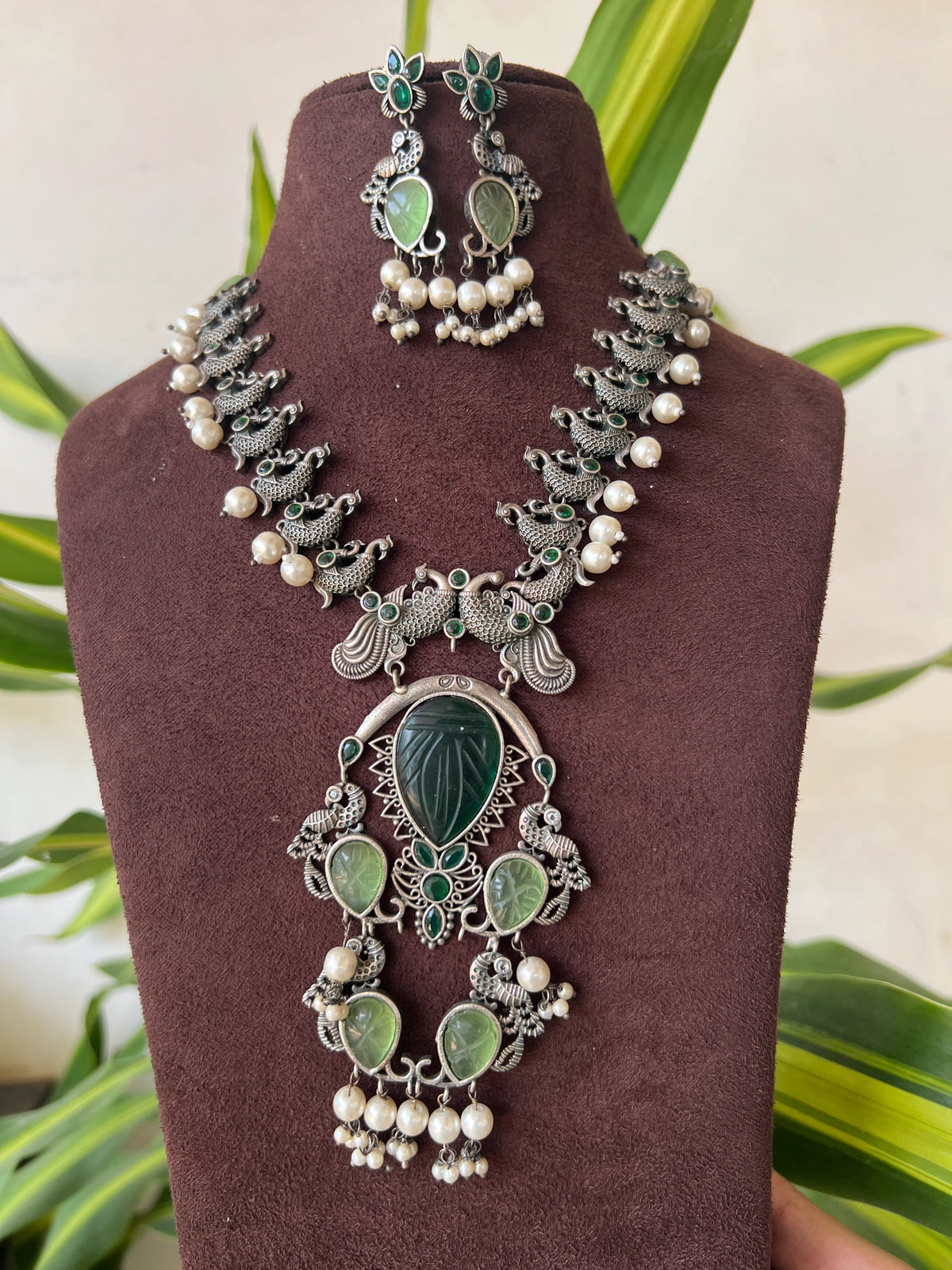 Oxidised necklace set