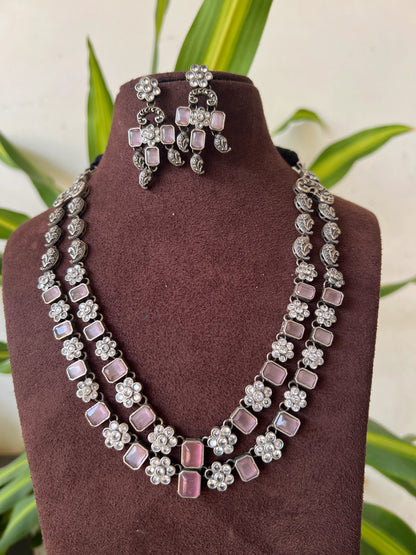 Oxidised necklace set