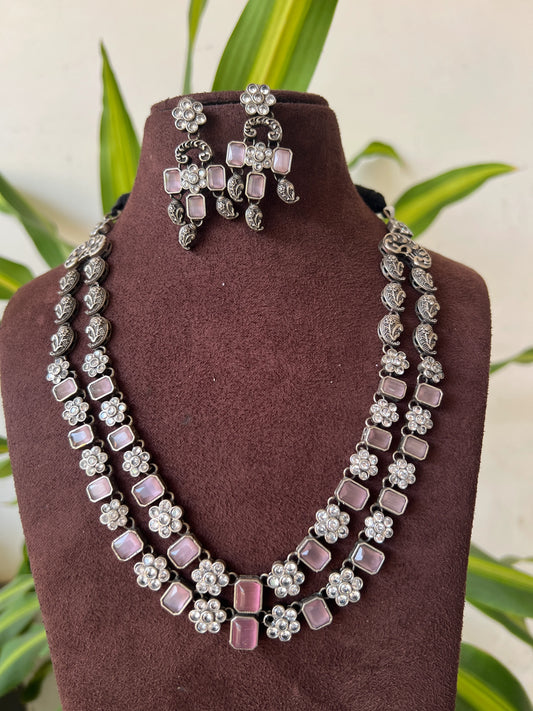 Oxidised necklace set