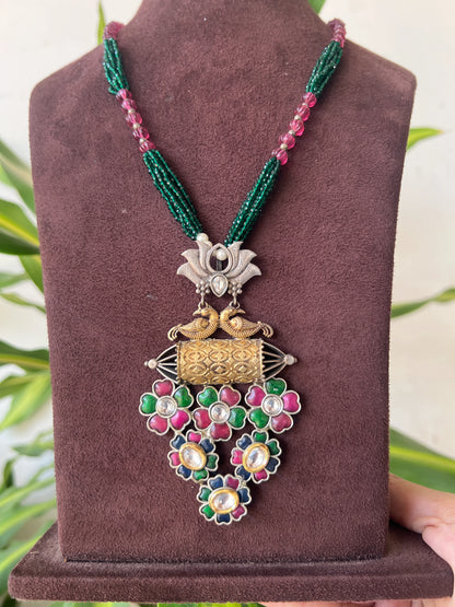 Dual tone necklace set