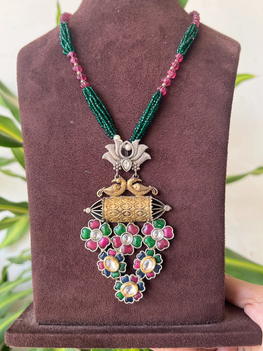 Dual tone necklace set