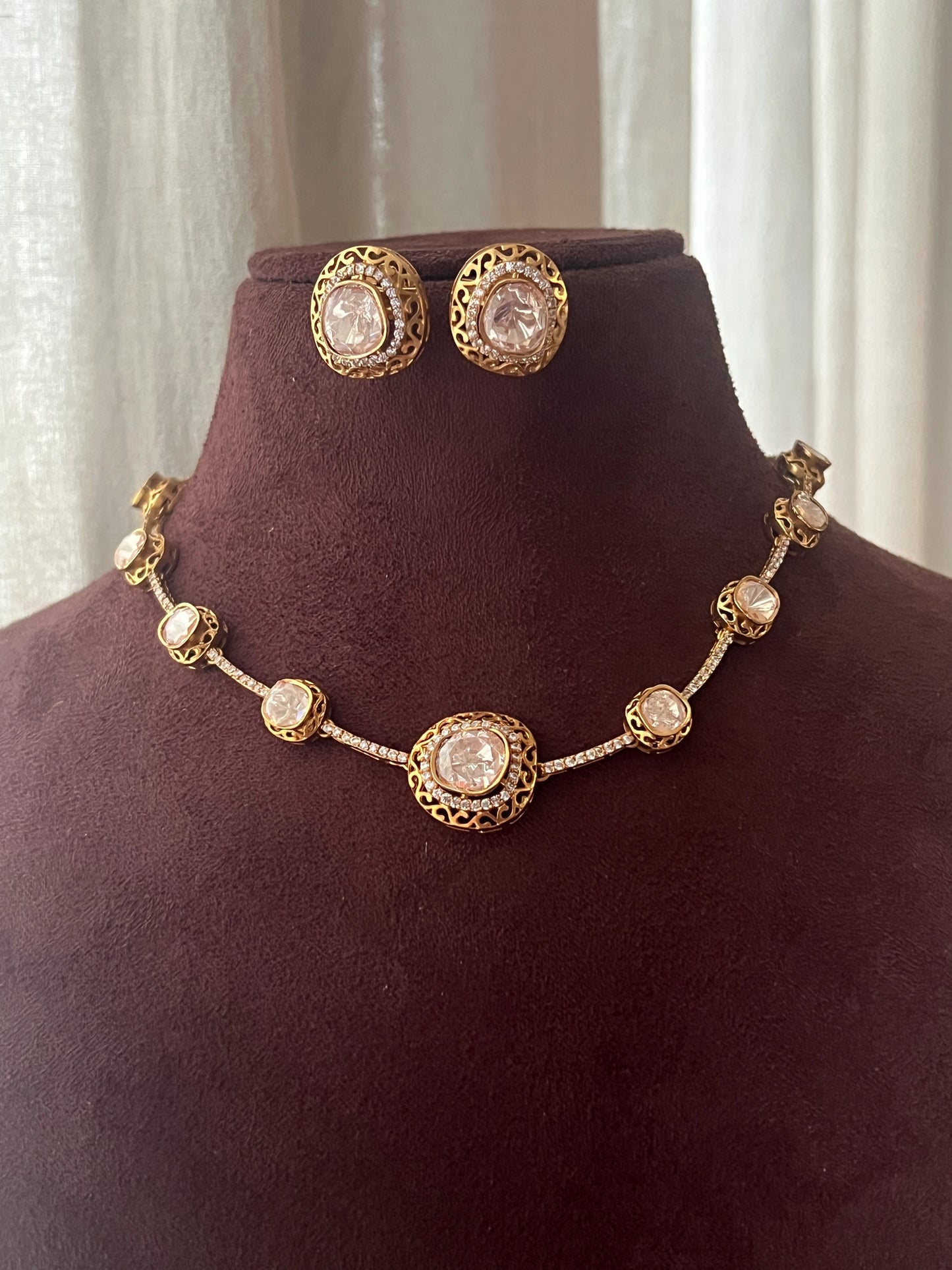 Polki necklace set