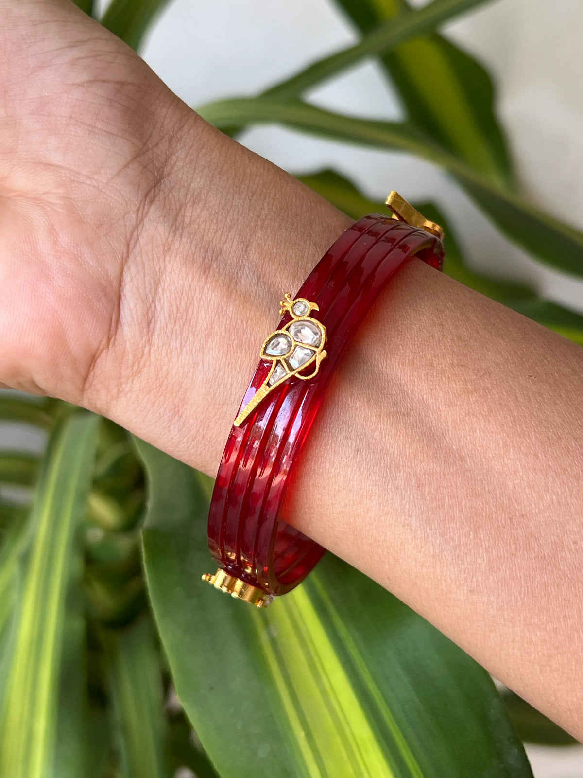 INDIRA bangles (Glass bangle with kundan)