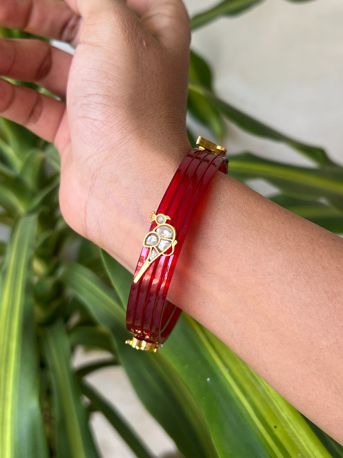 INDIRA bangles (Glass bangle with kundan)
