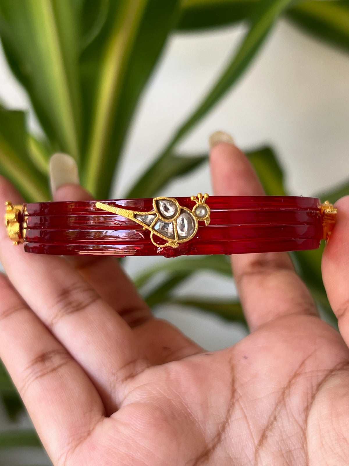 INDIRA bangles (Glass bangle with kundan)