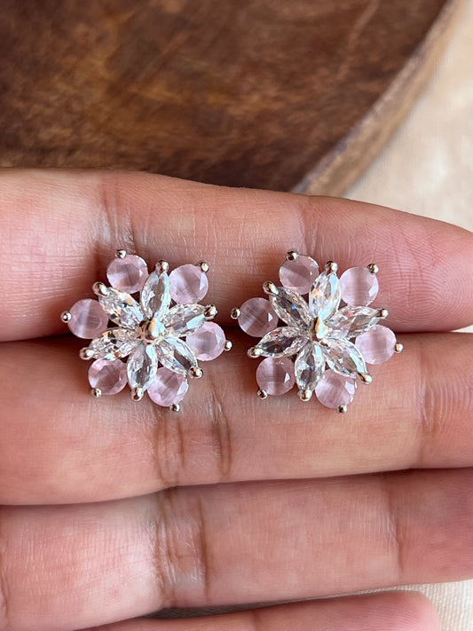 Pink stone studs 1127000555