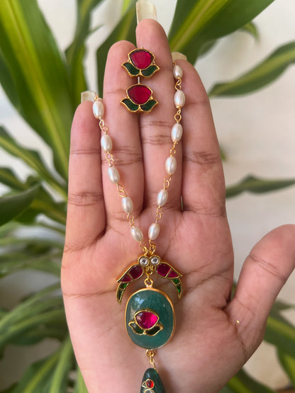 kundhan fusion necklace set