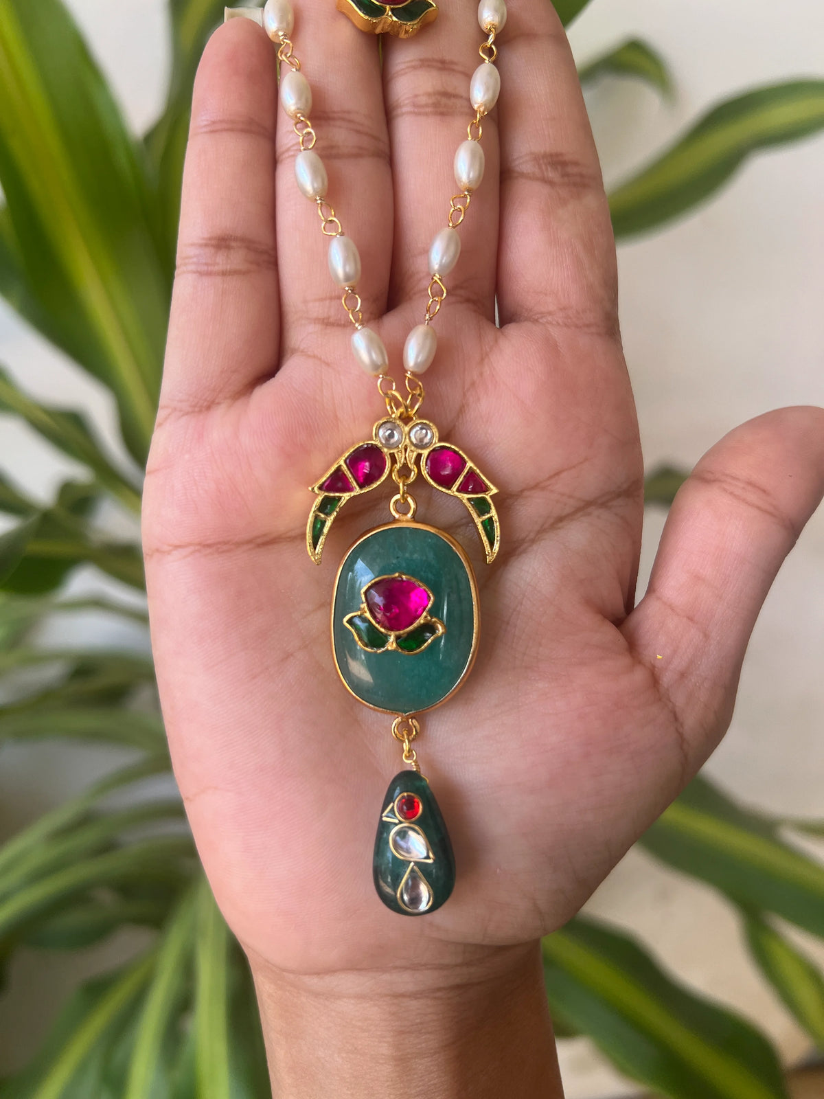 kundhan fusion necklace set