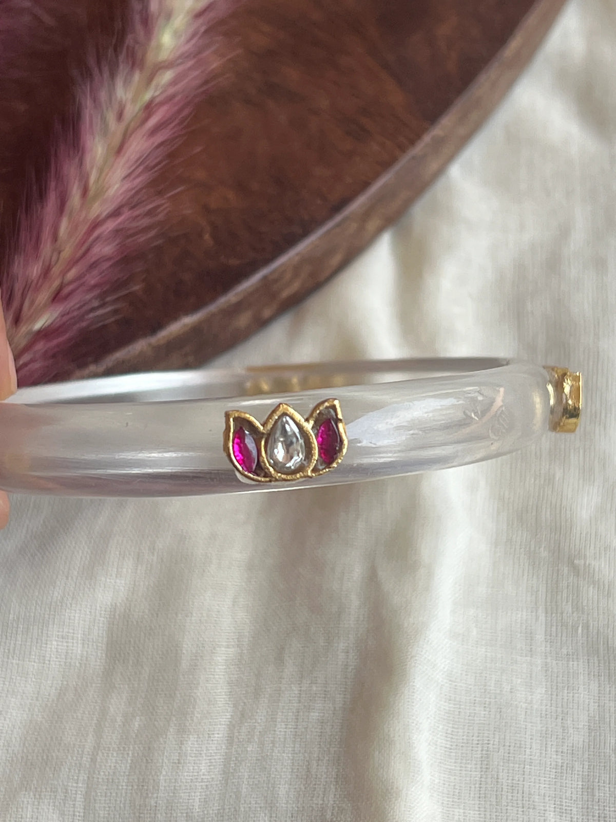 Resin kundhan bangle