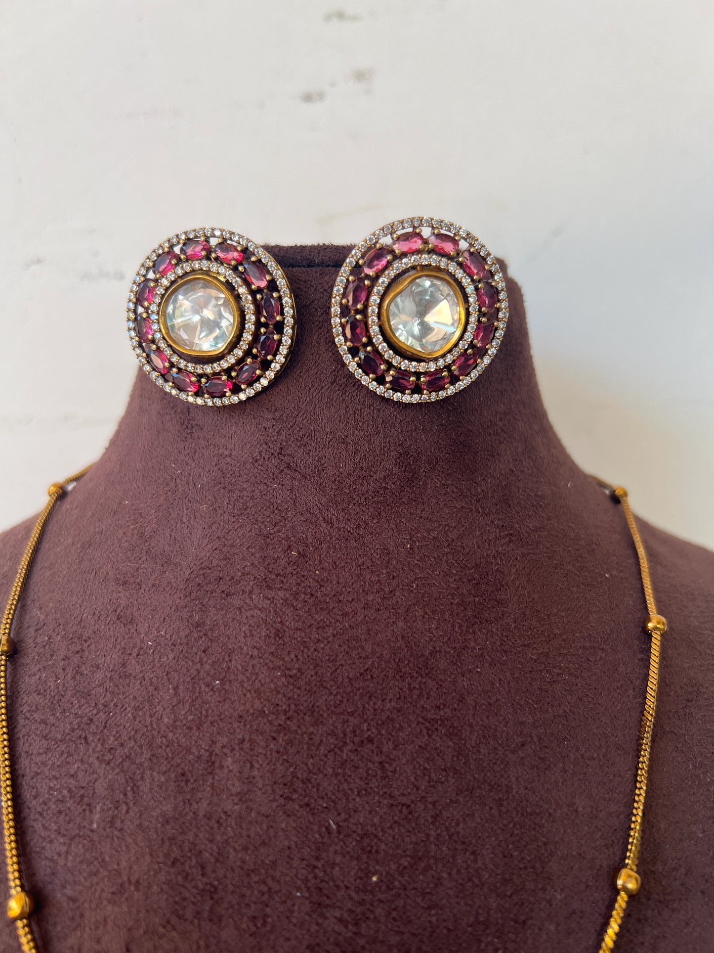 Polki pendant set