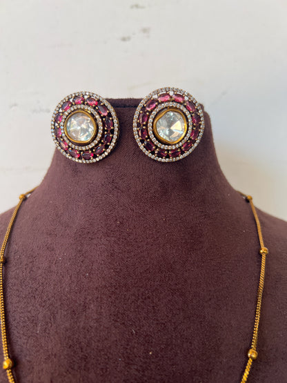 Polki pendant set