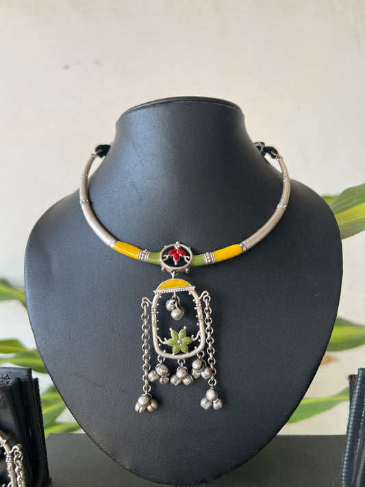 Oxidised necklace set