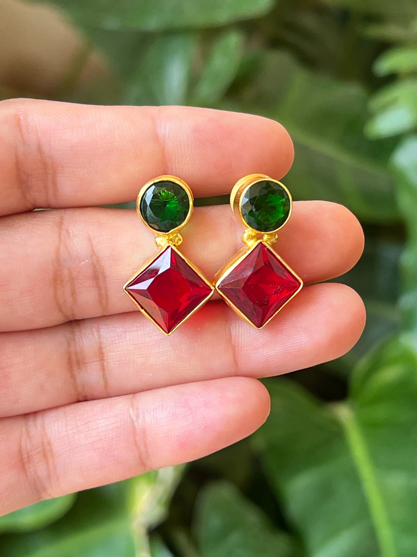 Stone earrings