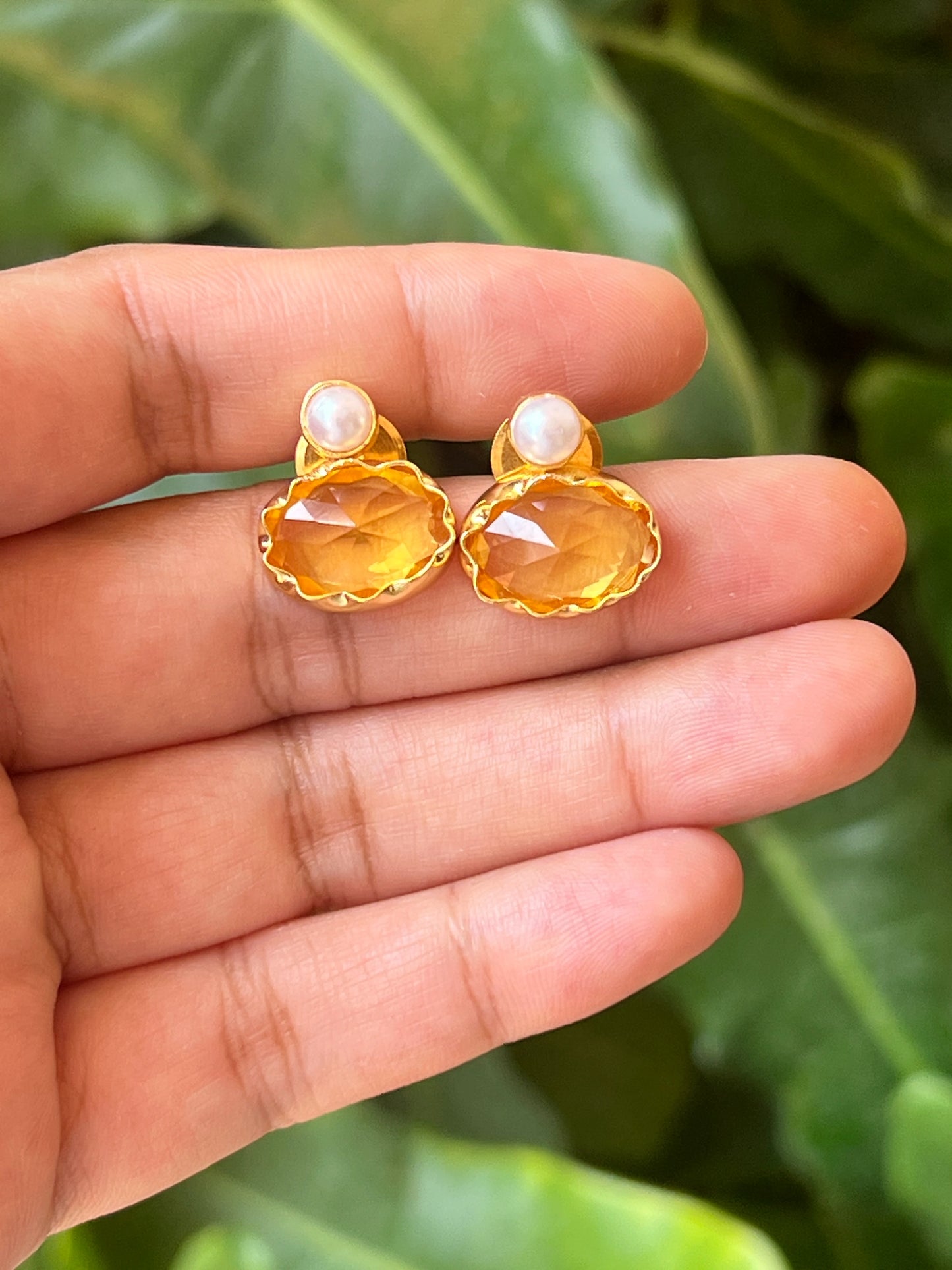 Stone earrings
