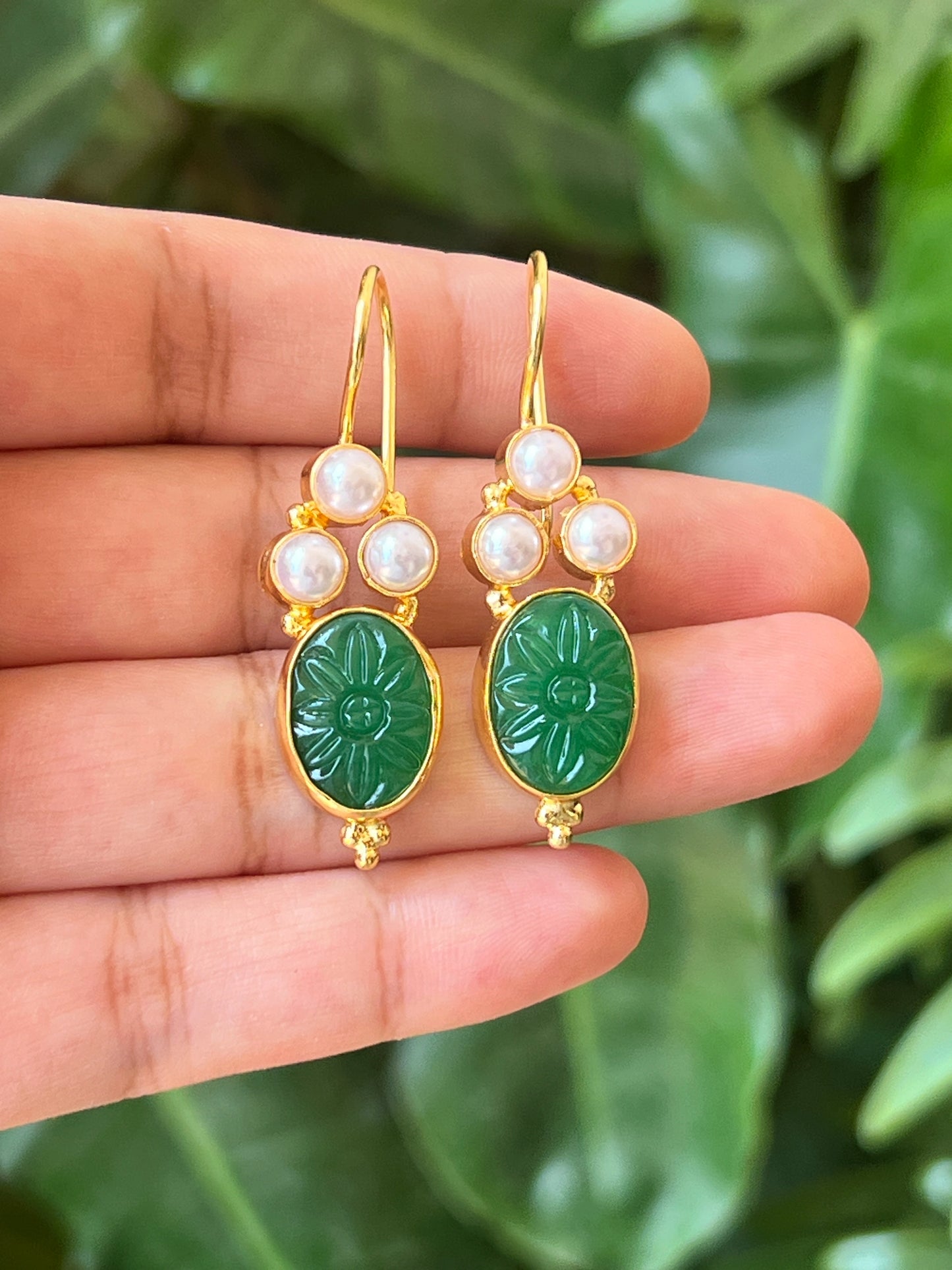 Stone earrings