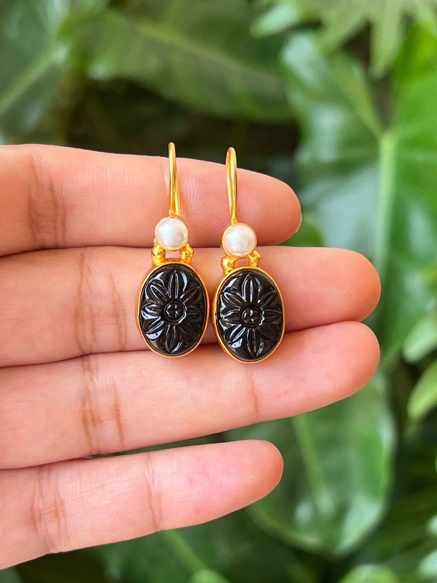 Stone earrings