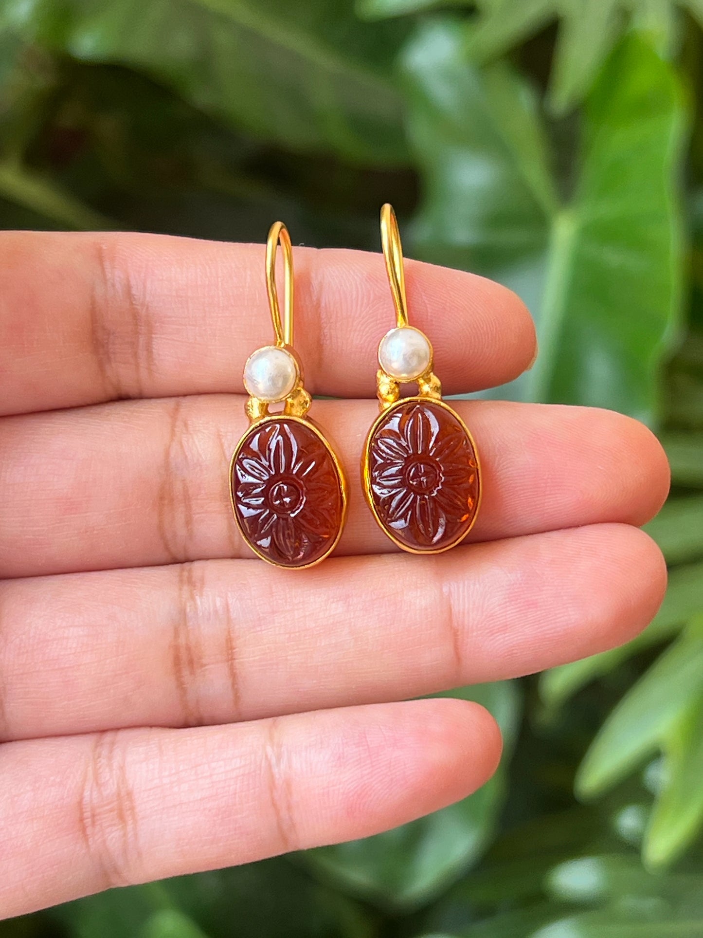 Stone earrings